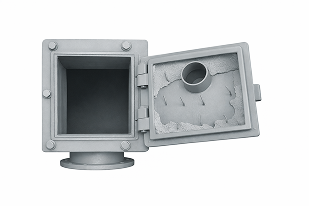Portas de lenha fundidas com visor