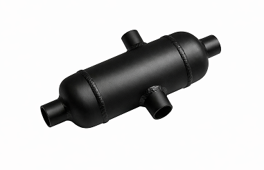 Pote de selagem industrial preto em corte